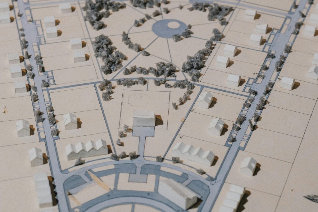 A housing development plan with site works considerations